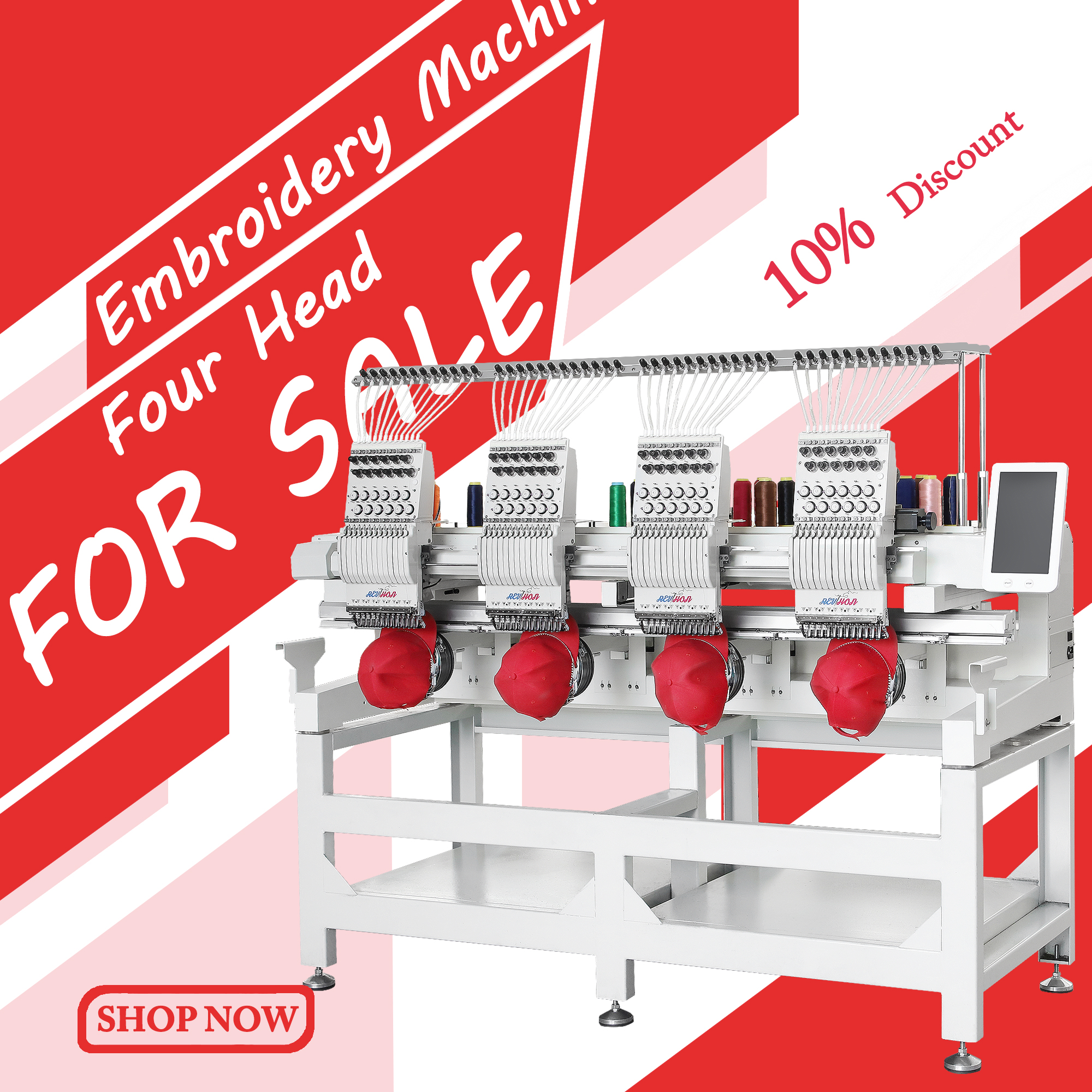 [Summer Special] Four-head Embroidery Machine, 10% Discount Is Waiting for You!