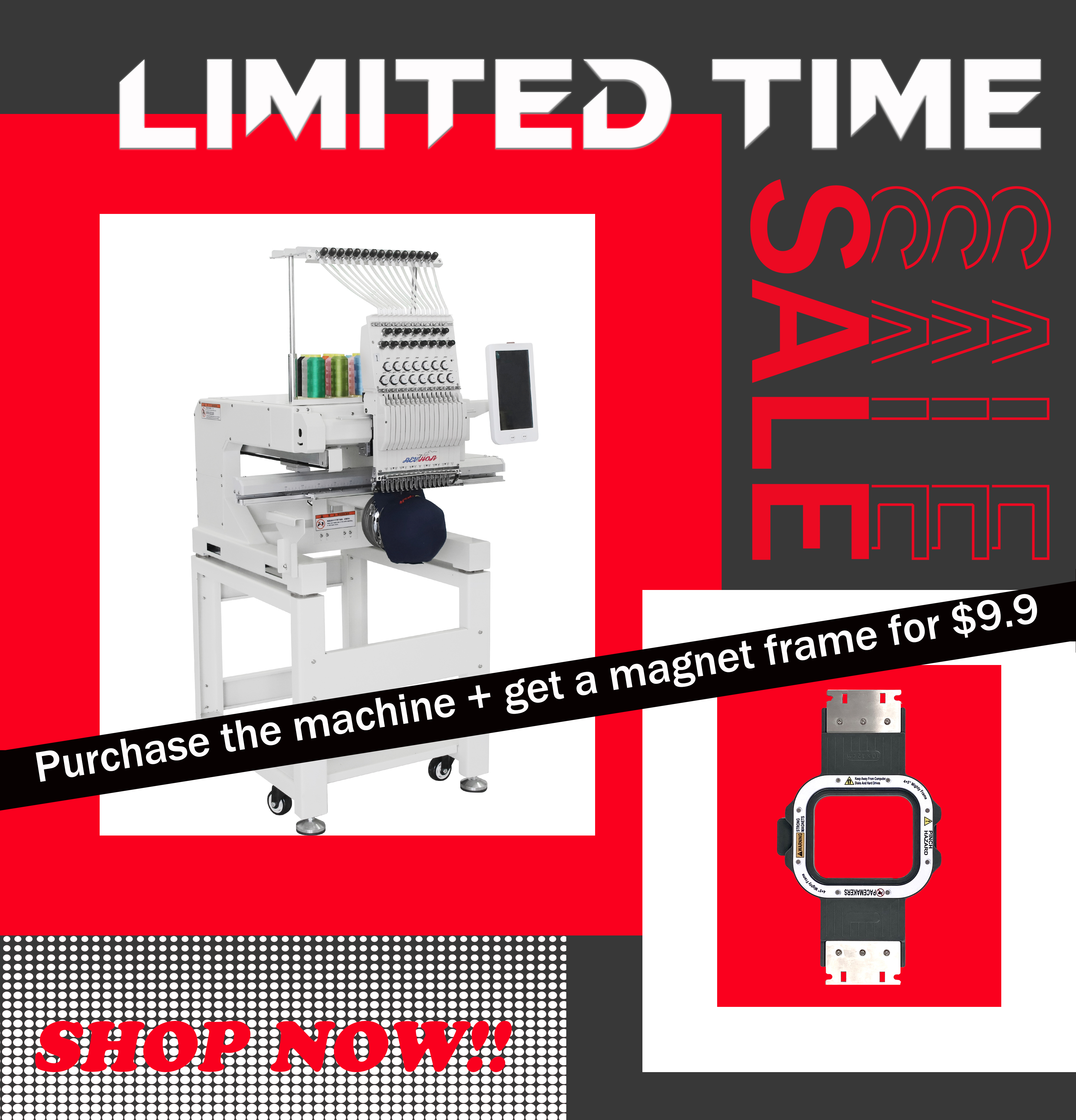 [Limited Time Sale] Embroider Your Unique Style, Embroidery Machine Big Sale Is Coming!